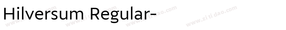 Hilversum Regular字体转换